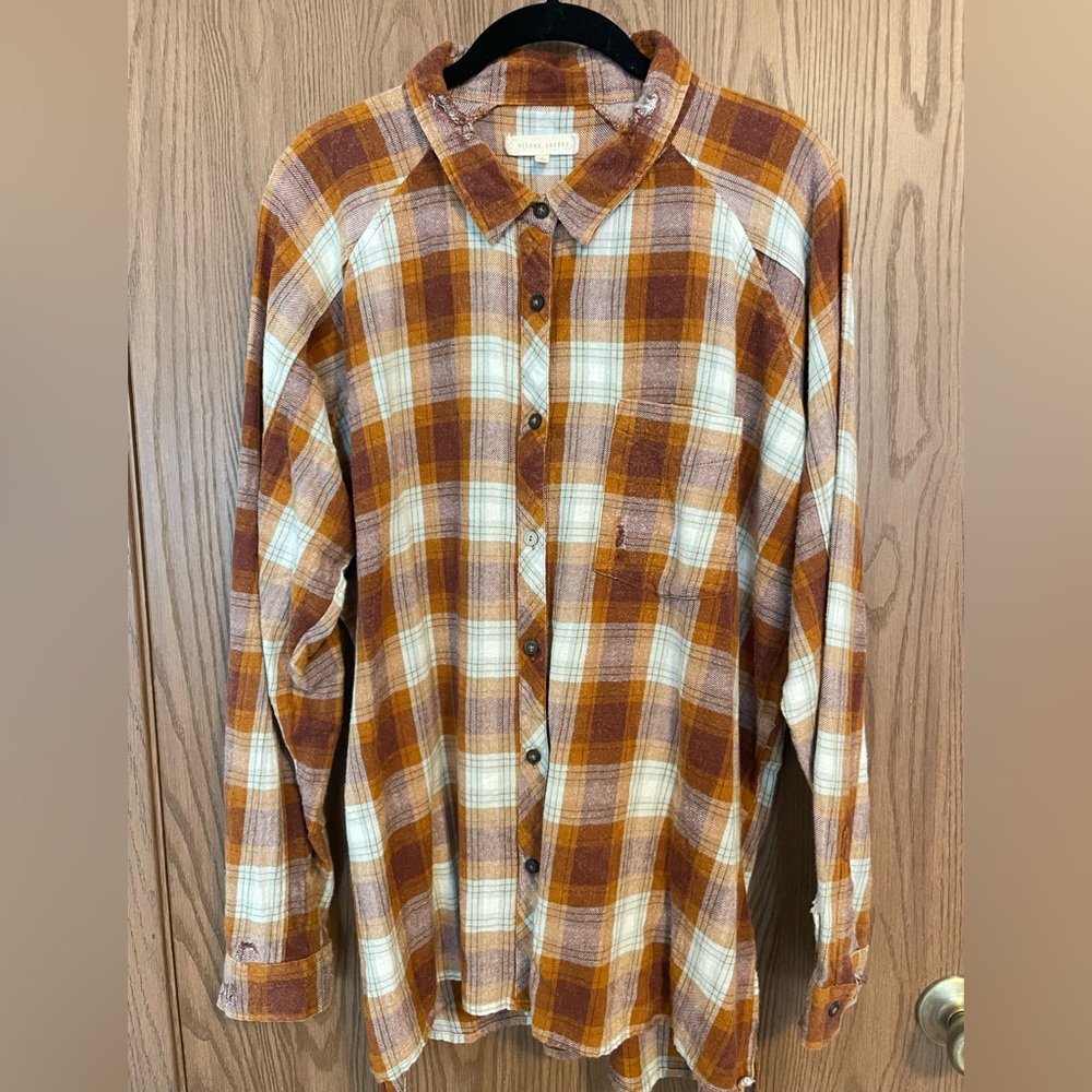 Burnt orange flannel